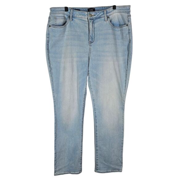 NYDJ WOMEN'S SHERI SLIM LIFT X TUCK TECHNOLOGY BLUE JEAN PANT SIZE 16, 38W X 29L - Picture 1 of 16